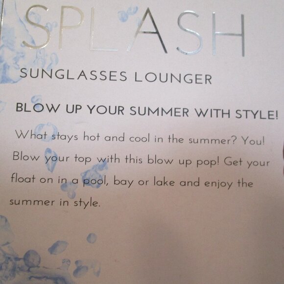 Viva La Splash Sunglasses Pool Lounger NWT - Picture 7 of 9